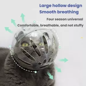 Obojek pro kočky Cat Space Hood Anti-Bite + druhá generace ochrany nohou, velký růžový TopTechnology Obojek pro kočky Cat Space Hood Anti-Bite + druhá generace ochrany nohou, velký růžový TopTechnology