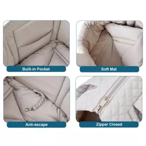 Pet Handbag Podzimní a Zimní Taška pro Kočky, Barva: Světle Šedá TopTechnology