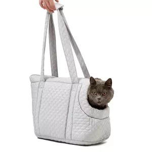 Pet Handbag Podzimní a Zimní Taška pro Kočky, Barva: Světle Šedá TopTechnology