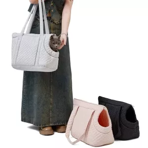 Pet Handbag Podzimní a Zimní Taška pro Kočky, Barva: Světle Šedá TopTechnology