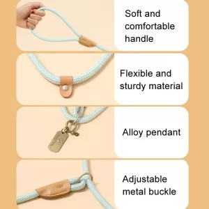 Vodítko pro psa 1.5m x 0.8cm s univerzálním bezpečnostním kováním (červené-bílé) TopTechnology Vodítko pro psa 1.5m x 0.8cm s univerzálním bezpečnostním kováním (červené-bílé) TopTechnology