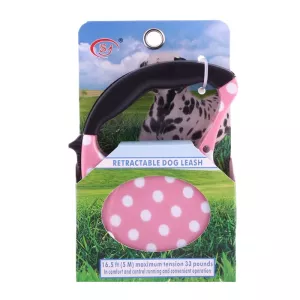 5m flexibilní retractable vodítko pro psy a kočky s růžovými puntíky TopTechnology 5m flexibilní retractable vodítko pro psy a kočky s růžovými puntíky TopTechnology