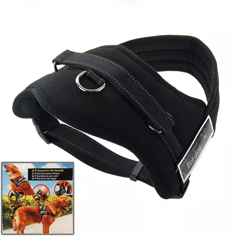 Hrudní popruh pro psy Soft Thicken, velikost M (50-65cm)(Černý) TopTechnology