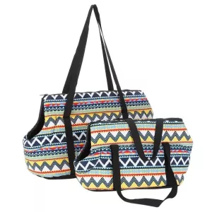 Retro taška pro přenos domácích zvířat - pohodlný batoh pro kočky a psy, velikost S 45x21x22cm (Love) TopTechnology