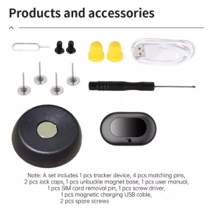 V41 Smart GPS tracker pro domácí mazlíčky - IP67 voděodolný, 2G verze (černá) TopTechnology