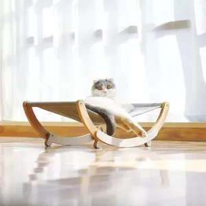 Domácí pelíšek pro kočky Solid Wood Shaker - šedý TopTechnology Domácí pelíšek pro kočky Solid Wood Shaker - šedý TopTechnology