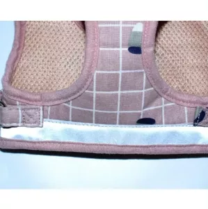 Reflexní a prodyšná vesta s vodítkem pro domácí mazlíčky XL (šedá kostka) TopTechnology