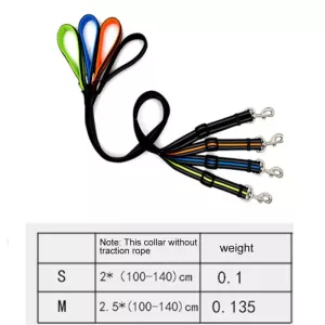 Vodítko pro psy: Nylonové reflexní vodítko s měkkým úchopem, Velikost: M, Nastavitelný rozsah: 100-140cm (zelené) TopTechnology