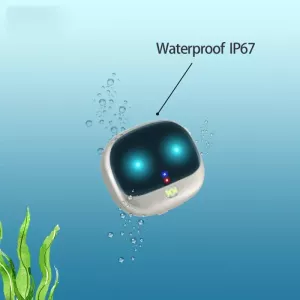 ReachFar RF-V47 IP67 Mini GPS tracker pro domácí mazlíčky s LED světlem a silikonovým pouzdrem (černý) TopTechnology