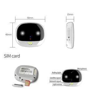 ReachFar RF-V47 IP67 Mini GPS tracker pro domácí mazlíčky s LED světlem a silikonovým pouzdrem (černý) TopTechnology