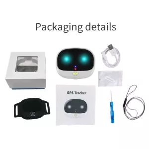 ReachFar RF-V47 IP67 Mini GPS tracker pro domácí mazlíčky s LED světlem a silikonovým pouzdrem (černý) TopTechnology