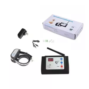 300 Metrů Chytrý Bezdrátový Ohradník pro Domácí Zvířata s Voděodolným Obojkem a Noční Reflexní Přízí TopTechnology