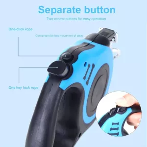 Automatické flexibilní vodítko pro psy a kočky, 3m (modré) TopTechnology