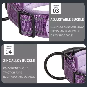 Obojek pro psa s AirTag - neoprenová podšívka a reflexní prvky, velikost: L (černý) TopTechnology