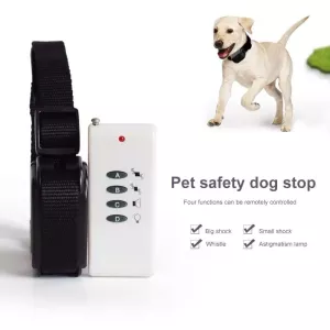 Elektrický psí výcvikový obojek na dálkové ovládání (bílý) TopTechnology