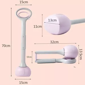 Nástroj na sbírání psího exkrementu s boxem na odpadkové pytlíky - 70cm Sky Blue TopTechnology