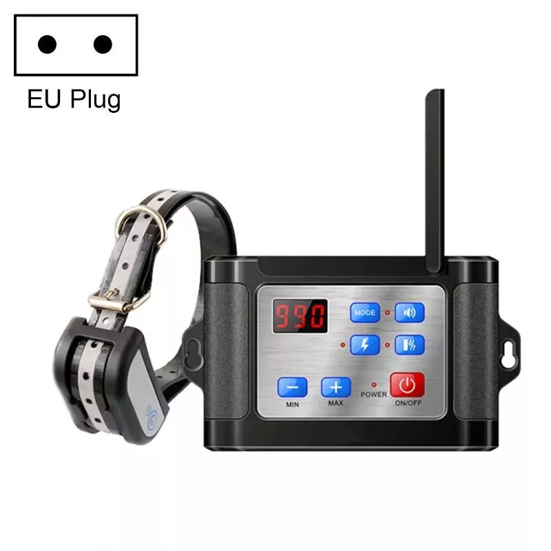 Bezdrátová elektronická ohrada pro domácí zvířata s nočním reflexním límcem (EU Plug) TopTechnology