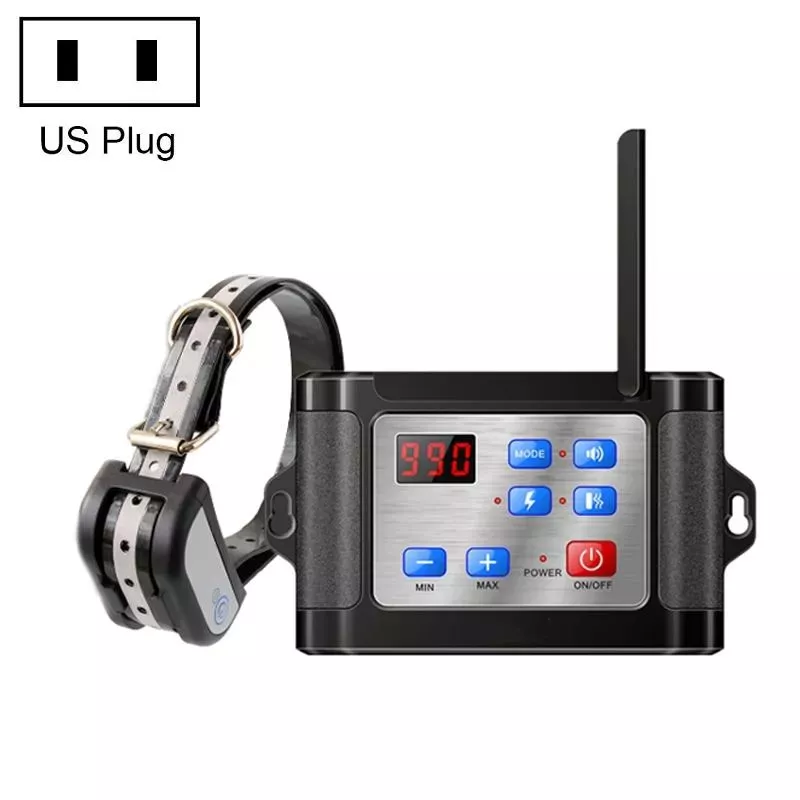 Bezdrátový elektronický plot pro psy s fluorescenčním límcem, US Plug TopTechnology