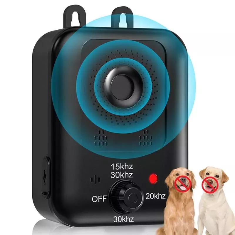 Ultrazvukové zařízení proti štěkání psů bez šoku (černé) TopTechnology