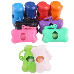 10 PCS BG-W085 Pet Bone Typ Odpadkový Box a Čističový Nástroj pro Zvířata, Náhodná Barva