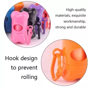 10 PCS BG-W085 Pet Bone Typ Odpadkový Box a Čističový Nástroj pro Zvířata, Náhodná Barva