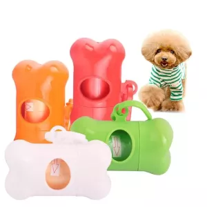 10 PCS BG-W085 Pet Bone Typ Odpadkový Box a Čističový Nástroj pro Zvířata, Náhodná Barva