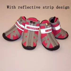 HCPET A1703 Pet Non-Slip Voděodolné Boty pro Štěňata, Velikost: Číslo 5 (Růžové) TopTechnology