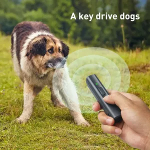 N11 Ultrasonic Dog Repeller with UV Flashlight (Black) TopTechnology