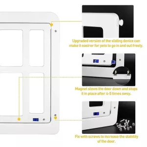 34cm x 44cm Pet Plaid Dveře pro Okno s Automatickým Zámkem (Bílé) TopTechnology 34cm x 44cm Pet Plaid Dveře pro Okno s Automatickým Zámkem (Bílé) TopTechnology