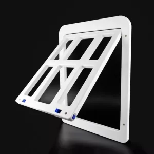 34cm x 44cm Pet Plaid Dveře pro Okno s Automatickým Zámkem (Bílé) TopTechnology 34cm x 44cm Pet Plaid Dveře pro Okno s Automatickým Zámkem (Bílé) TopTechnology