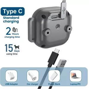 Automatické zařízení na eliminaci štěkání pro psy s barevným displejem (bez elektrického šoku/duální motorová vibrace) TopTechnology