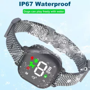 Automatické zařízení na eliminaci štěkání pro psy s barevným displejem (bez elektrického šoku/duální motorová vibrace) TopTechnology