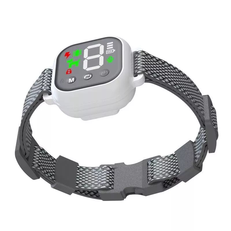 Automatické zařízení na štěkání s elektrickým šokem pro psy - bílé TopTechnology