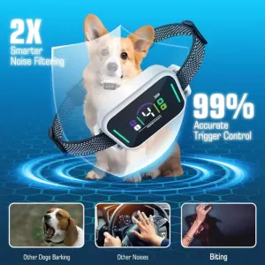 Color Screen Stop Bark Dog Trainer - Pomůcka proti štěkání (Bílá) TopTechnology Color Screen Stop Bark Dog Trainer - Pomůcka proti štěkání (Bílá) TopTechnology