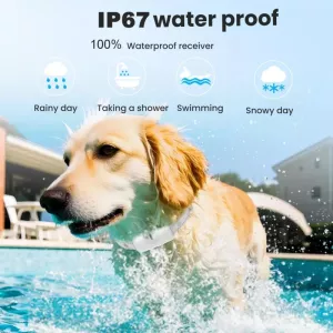 Dálkově ovládané zařízení na kontrolu štěkání psa - dobíjecí, vodotěsné, elektrický obojek TopTechnology