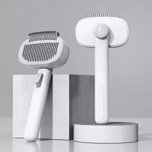 Hřeben na rozčesávání pro domácí zvířata - dokonalý grooming nástroj (bílá a šedá) TopTechnology