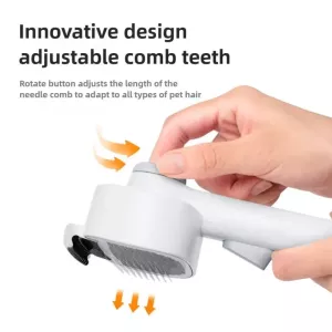 Hřeben na rozčesávání pro domácí zvířata - dokonalý grooming nástroj (bílá a šedá) TopTechnology