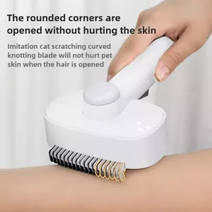 Hřeben na rozčesávání pro domácí zvířata - dokonalý grooming nástroj (bílá a šedá) TopTechnology