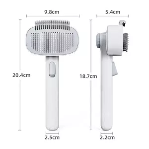 Hřeben na rozčesávání pro domácí zvířata - dokonalý grooming nástroj (bílá a šedá) TopTechnology
