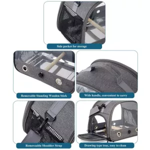 Kufřík pro ptáky 33x26x24cm - Přenosný a skládací vak pro králíky a hlodavce TopTechnology Kufřík pro ptáky 33x26x24cm - Přenosný a skládací vak pro králíky a hlodavce TopTechnology