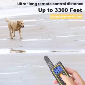 Ovládání štěkání psa na dálku s impulzním obojkem - černé provedení TopTechnology