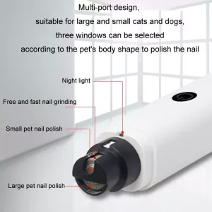 Pet Fully Automatic Nail Grinder With LED Light (2. generace bílá) TopTechnology