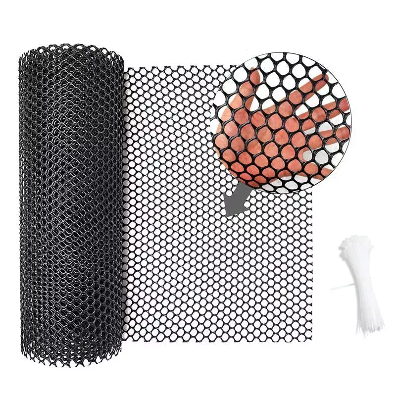 40x300cm Hexagonální plastový plot pro zahradničení a drůbež (černý) TopTechnology