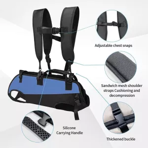 Horisontální batoh pro psy - černý a žlutý, velikost M TopTechnology Horisontální batoh pro psy - černý a žlutý, velikost M TopTechnology