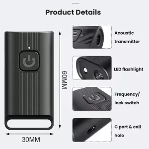 Mini venkovní ultrazvukový odpuzovač psů s vysokým výkonem (černý) TopTechnology Mini venkovní ultrazvukový odpuzovač psů s vysokým výkonem (černý) TopTechnology