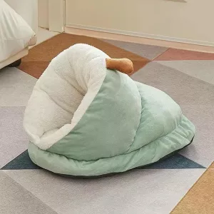 Slipper-Style Cat Ced Zimní Teplý Polštář pro Kočky, Velikost M (Zelený) TopTechnology