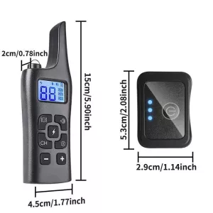 Voděodolný elektronický obojek pro psy s dálkovým ovládáním a vibracemi (1 Drag 2, černý) TopTechnology