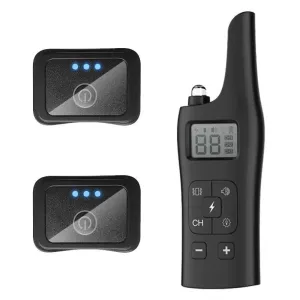 Voděodolný elektronický obojek pro psy s dálkovým ovládáním a vibracemi (1 Drag 2, černý) TopTechnology