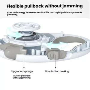 Vodítko pro psy s automatickým navíjením pro malé a střední psy, délka: 3m (bílá) TopTechnology