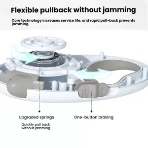 Vodítko pro psy s automatickým navíjením pro malé a střední psy, 5m (šedá modrá) TopTechnology